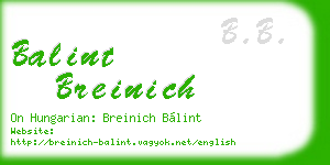 balint breinich business card