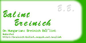 balint breinich business card